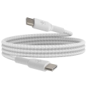 BELK-2USBCTRESSEBLANC - Câble USB-C vers USB-C Charge rapide 1 mètre de Belkin coloris blanc tressé renforcé