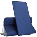 BOOKX-P40LITEEBEU - Etui Huawei P40-Lite E rabat latéral fonction stand coloris bleu