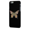 CPRN1IPHONE6PAPILLONSEUL - Coque noire iPhone 6 Impression motif papillon psychedelique