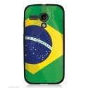 CPRN1MOTOGDRAPBRESIL - Coque noire pour Motorola Moto G motif drapeau Brésil