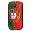 CPRN1MOTOGDRAPPORTUGAL - Coque noire pour Motorola Moto G motif drapeau Portugal