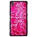 CPRN1Z3PLUSARABESQUEFUSHIA - Coque rigide noire pour Sony Xperia Z3-Plus avec impression Motif arabesque fushia