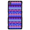 CPRN1Z3PLUSAZTEQUEBLEUVIOLET - Coque rigide noire pour Sony Xperia Z3-Plus avec impression Motif aztèque bleu et violet