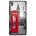 CPRN1Z3PLUSCABINEUK - Coque rigide noire pour Sony Xperia Z3-Plus avec impression Motif cabine téléphonique UK rouge