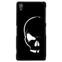 CPRN1Z3PLUSCRANEBLANC - Coque rigide noire pour Sony Xperia Z3-Plus avec impression Motif crâne blanc