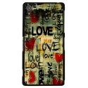 CPRN1Z3PLUSLOVEVINTAGE - Coque rigide noire pour Sony Xperia Z3-Plus avec impression Motif Love Vintage