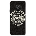 CRYSGALAXYS9BIKEVINTAGE - Coque rigide transparente pour Samsung Galaxy S9 avec impression Motifs moto vintage