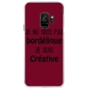 CRYSGALAXYS9BORDELIQUEBORDEA - Coque rigide transparente pour Samsung Galaxy S9 avec Motifs bordeaux Je ne suis pas bordélique