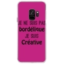 CRYSGALAXYS9BORDELIQUEFUSHIA - Coque rigide transparente pour Samsung Galaxy S9 avec impression Motifs Je ne suis pas bordélique f