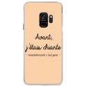 CRYSGALAXYS9CHIANTEBEIGE - Coque rigide transparente pour Samsung Galaxy S9 avec impression Motifs Avant, j'étais chiante beig