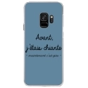 CRYSGALAXYS9CHIANTEBLEU - Coque rigide transparente pour Samsung Galaxy S9 avec impression Motifs Avant, j'étais chiante bleu