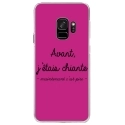 CRYSGALAXYS9CHIANTEFUSHIA - Coque rigide transparente pour Samsung Galaxy S9 avec impression Motifs Avant, j'étais chiante fush