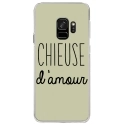 CRYSGALAXYS9CHIEUSEVERT - Coque rigide transparente pour Samsung Galaxy S9 avec impression Motifs Chieuse d'Amour vert