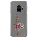 CRYSGALAXYS9CHOUETTEBRANCHE - Coque rigide transparente pour Samsung Galaxy S9 avec impression Motifs chouette sur une branche