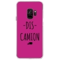 CRYSGALAXYS9DISCAMIONFUSHIA - Coque rigide transparente pour Samsung Galaxy S9 avec impression Motifs Dis Camion fushia