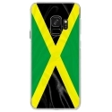 CRYSGALAXYS9DRAPJAMAIQUE - Coque rigide transparente pour Samsung Galaxy S9 avec impression Motifs drapeau de la Jamaïque