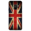 CRYSGALAXYS9DRAPUKVINTAGE - Coque rigide transparente pour Samsung Galaxy S9 avec impression Motifs drapeau UK vintage