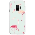 CRYSGALAXYS9FLAMANT - Coque rigide transparente pour Samsung Galaxy S9 avec impression Motifs flamants roses