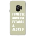 CRYSGALAXYS9FUMEUSEVERT - Coque rigide transparente pour Samsung Galaxy S9 avec impression Motifs fumeuse et alors vert