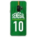 CRYSGALAXYS9MAILLOTSENEGAL - Coque rigide transparente pour Samsung Galaxy S9 avec impression Motifs Maillot de Football Sénéga