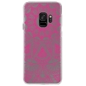 CRYSGALAXYS9MANDALAFUSHIA - Coque rigide transparente pour Samsung Galaxy S9 avec impression Motifs Mandala fushia