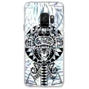 CRYSGALAXYS9MAORI - Coque rigide transparente pour Samsung Galaxy S9 avec impression Motifs maori