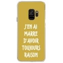 CRYSGALAXYS9RAISONOR - Coque rigide transparente pour Samsung Galaxy S9 avec impression Motifs marre d'avoir raison or