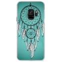 CRYSGALAXYS9REVEBLEU - Coque rigide transparente pour Samsung Galaxy S9 avec impression Motifs attrape rêve sur fond bleu