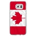 CRYSGALS7EDGEDRAPCANADA - Coque rigide transparente pour Samsung Galaxy S7-Edge avec impression Motifs drapeau du Canada