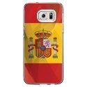 CRYSGALS7EDGEDRAPESPAGNE - Coque rigide transparente pour Samsung Galaxy S7-Edge avec impression Motifs drapeau de l'Espagne