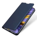 DUX-FOLIONOTE20BLEU - Etui Galaxy Note-20 bleu fin avec rabat latéral aimant invisible et coque souple