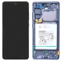 FACE-S20FE5GBATBLEU - Ecran complet origine Samsung Galaxy S20-FE (4G/5G) avec batterie coloris bleu