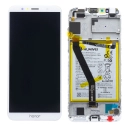 FACEAV-HONOR7ABLANC - Ecran complet Honor-7A coloris blanc Vitre + LCD + Châssis + batterie