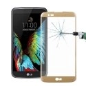 GLASS3D-K10GOLD - Protection écran LG K10 intégral 3D verre trempé contour gold