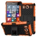 HYBRIDLUM950ORANGE - Coque Hybrid Duo pour Microsoft Lumia 950 coloris orange avec béquille stand