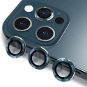 RINGLENS-IP12PROBLEU - Vitre protection appareil photo iPhone 12 Pro verre avec anneau aluminium bleu