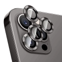 RINGLENS-IP12PRONOIR - Vitre protection appareil photo iPhone 12 Pro verre avec anneau aluminium noir