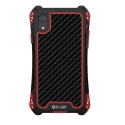 RJUST-SHOCKIPXRROUGE - Coque iPhone XR R-Just ShockProof noir rouge métal + carbone