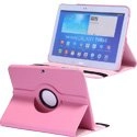 ROTATEP5210ROSE - Etui aspect cuir rose support rotatif pour Samsung Galaxy Tab 3 10,1 Pouces code P5200