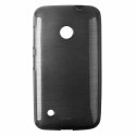 SOFTYMETALLUM530NOIR - Coque souple en gel effet métallisé pour Nokia Lumia 530 coloris noir