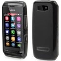 SOFTYNOIRASH305 - Housse Softygel noire glossy Nokia Asha 305 Asha 306