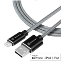 TACT-ROPE-USBALIGHTNING - Câble USB-A vers Lightning robuste en kevlar 1 mètre certifié Apple MFI