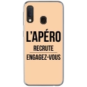 TPU0A40APEROBEIGE - Coque souple pour Samsung Galaxy A40 avec impression Motifs l'apéro recrute beige