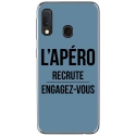 TPU0A40APEROBLEU - Coque souple pour Samsung Galaxy A40 avec impression Motifs l'apéro recrute bleu