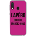 TPU0A40APEROFUSHIA - Coque souple pour Samsung Galaxy A40 avec impression Motifs l'apéro recrute fushia