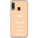 TPU0A40BOUDERBEIGE - Coque souple pour Samsung Galaxy A40 avec impression Motifs Bouder pour mieux Régner beige