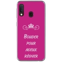 TPU0A40BOUDERFUSHIA - Coque souple pour Samsung Galaxy A40 avec impression Motifs Bouder pour mieux Régner fushia