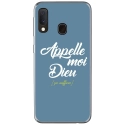 TPU0A40DIEUBLEU - Coque souple pour Samsung Galaxy A40 avec impression Motifs Appelle moi Dieu bleu