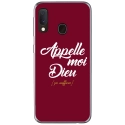 TPU0A40DIEUBORDEAU - Coque souple pour Samsung Galaxy A40 avec impression Motifs Appelle moi Dieu bordeau