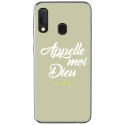 TPU0A40DIEUVERT - Coque souple pour Samsung Galaxy A40 avec impression Motifs Appelle moi Dieu vert